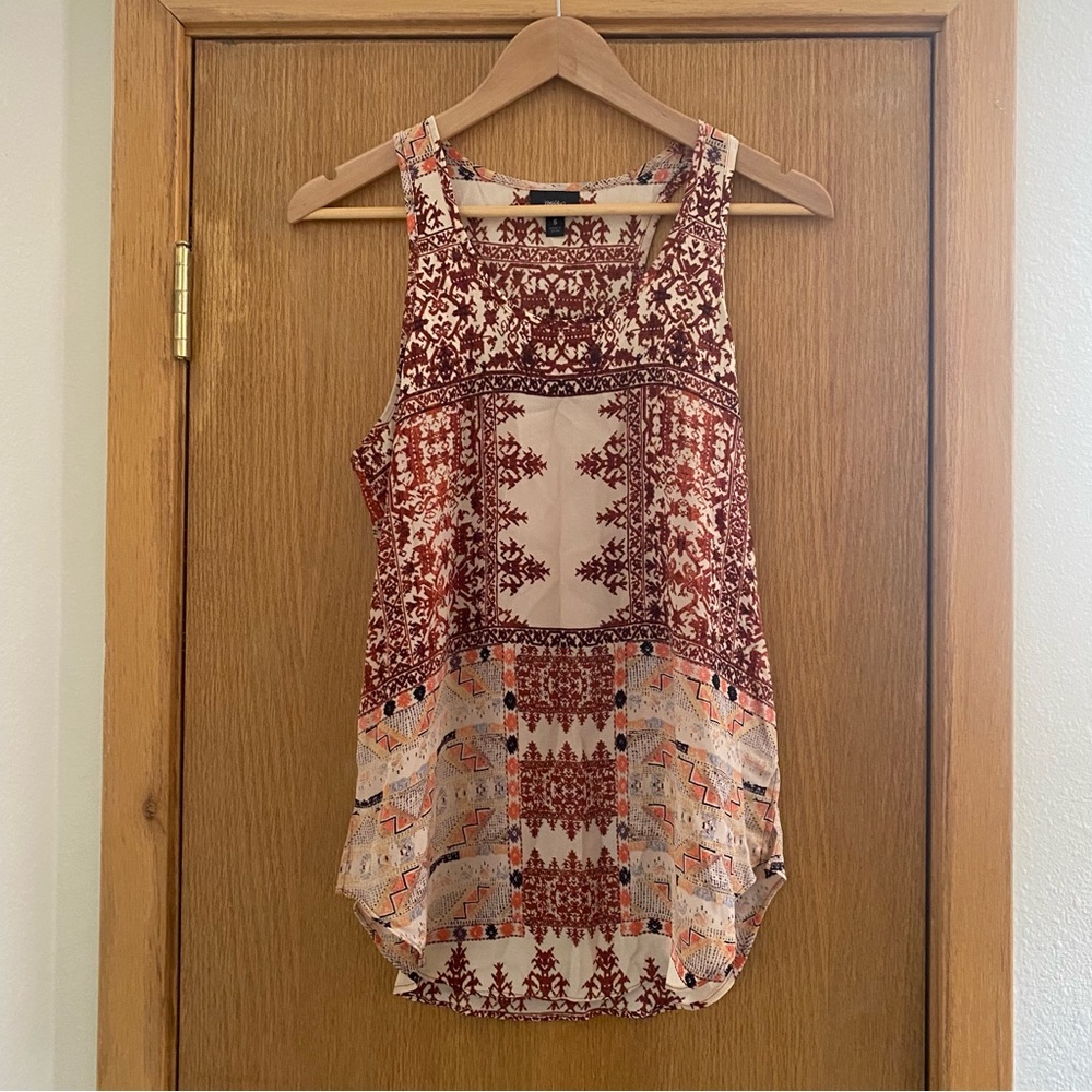 MOSSIMO • Semi Sheer High-Low Tank Top Blouse - Size S